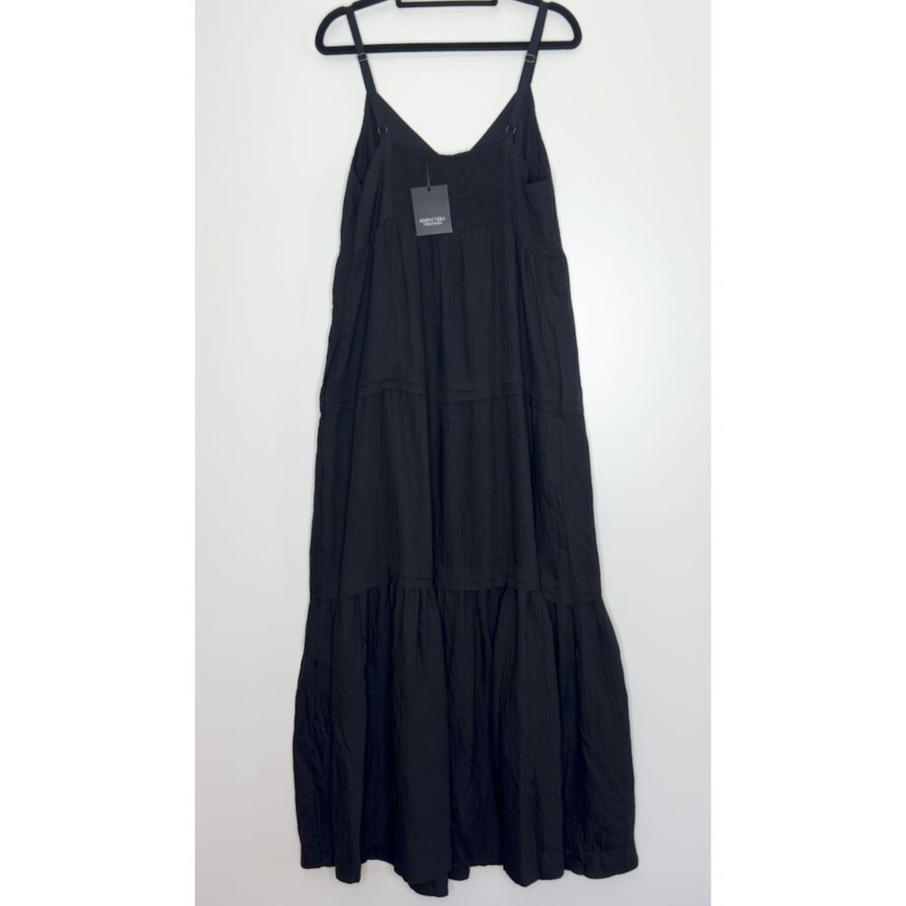New Simply Vera Wang Pintuck Tiered Maxi Dress Sleeveless Women's Size Large